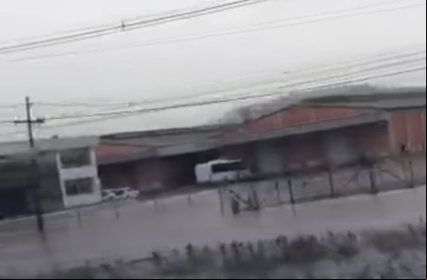 Fábrica alagada da Usaflex em Igrejinha
